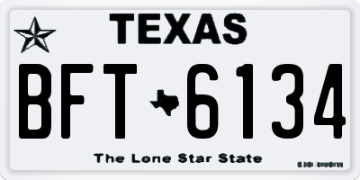 TX license plate BFT6134