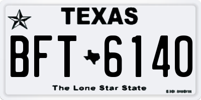 TX license plate BFT6140