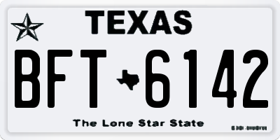 TX license plate BFT6142