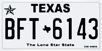 TX license plate BFT6143