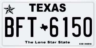 TX license plate BFT6150