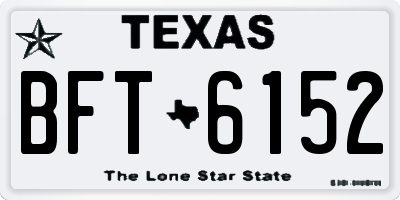 TX license plate BFT6152