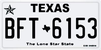 TX license plate BFT6153