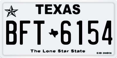 TX license plate BFT6154