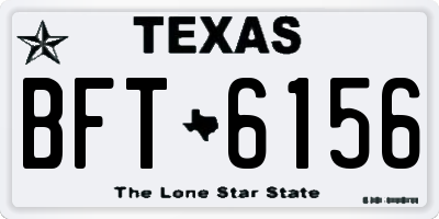 TX license plate BFT6156