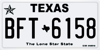 TX license plate BFT6158