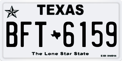 TX license plate BFT6159