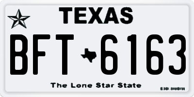 TX license plate BFT6163