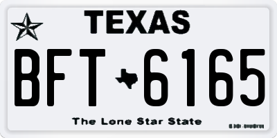 TX license plate BFT6165