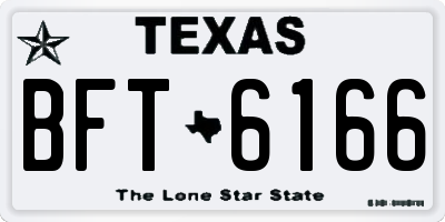 TX license plate BFT6166
