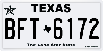 TX license plate BFT6172