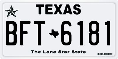 TX license plate BFT6181