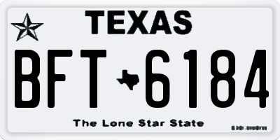 TX license plate BFT6184