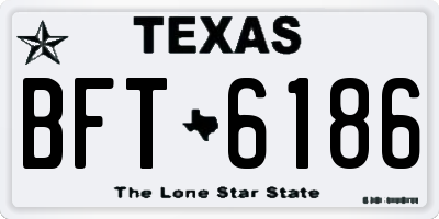 TX license plate BFT6186