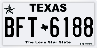 TX license plate BFT6188