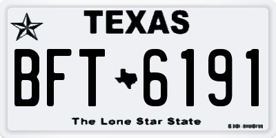 TX license plate BFT6191