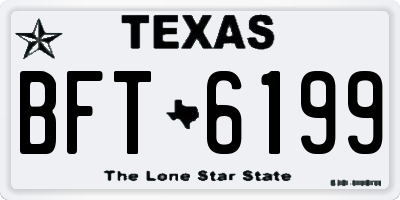 TX license plate BFT6199