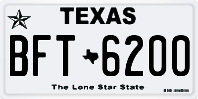 TX license plate BFT6200