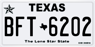 TX license plate BFT6202