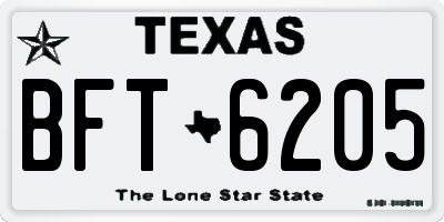 TX license plate BFT6205