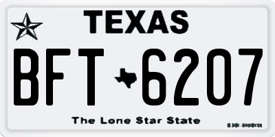TX license plate BFT6207