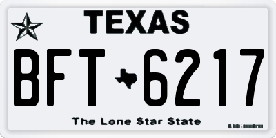 TX license plate BFT6217
