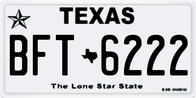 TX license plate BFT6222