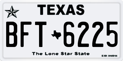 TX license plate BFT6225