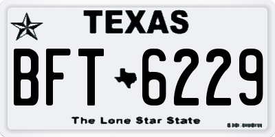 TX license plate BFT6229