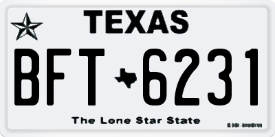 TX license plate BFT6231