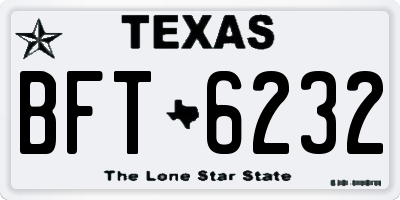 TX license plate BFT6232