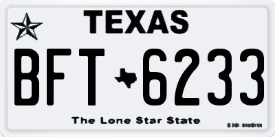 TX license plate BFT6233