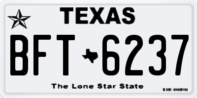 TX license plate BFT6237