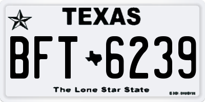 TX license plate BFT6239