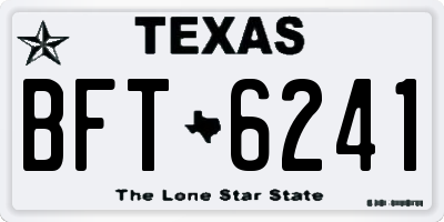 TX license plate BFT6241