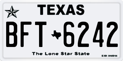 TX license plate BFT6242