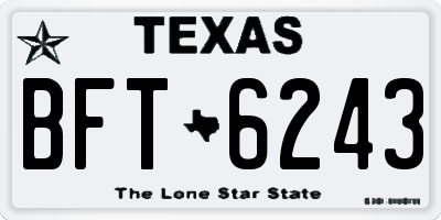 TX license plate BFT6243