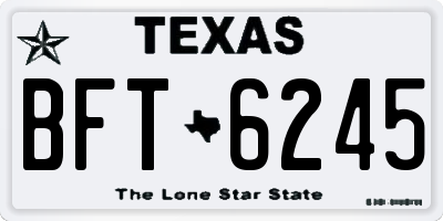 TX license plate BFT6245