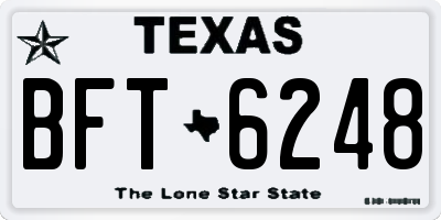 TX license plate BFT6248
