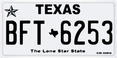 TX license plate BFT6253
