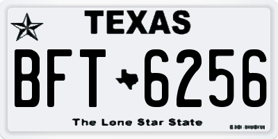 TX license plate BFT6256