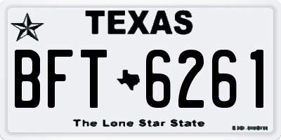 TX license plate BFT6261