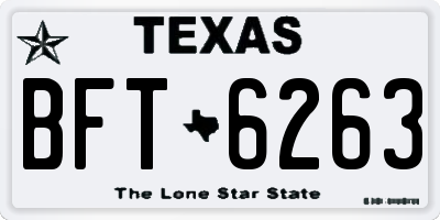 TX license plate BFT6263