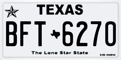 TX license plate BFT6270