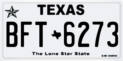 TX license plate BFT6273