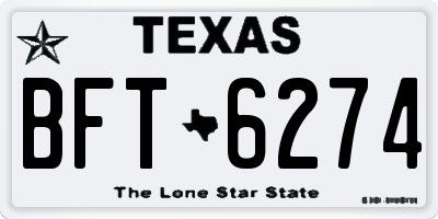 TX license plate BFT6274