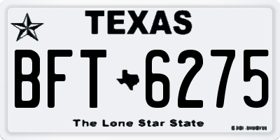 TX license plate BFT6275