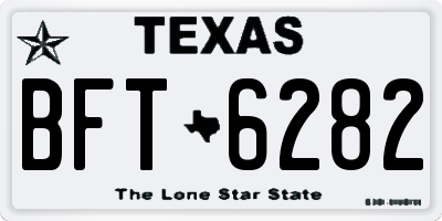 TX license plate BFT6282