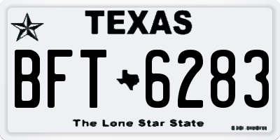 TX license plate BFT6283