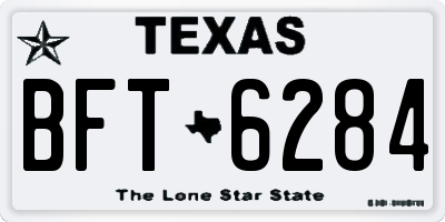 TX license plate BFT6284